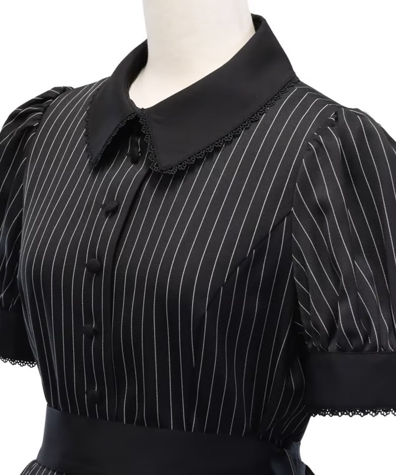 Sheglit／ストライプパフワンピース（ブラック） | chou chou ange online 