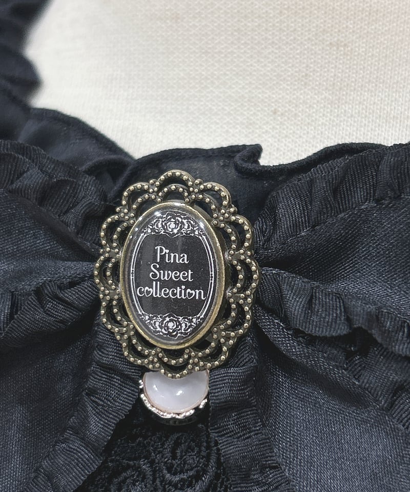 ローズジャガードワンピース 半袖 ネイビー Pina sweetcollection／ローズジャガードワンピース（BK×BK） | cho