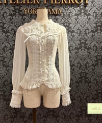 Vallée lys／Dreams Ladder Lace Long Sleeved Blouse （ホワイト）
