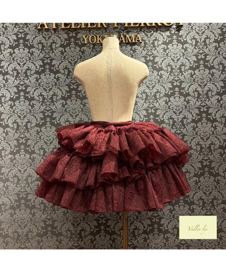Vallée lys／ Petale Voile Skirt（ボルドー）