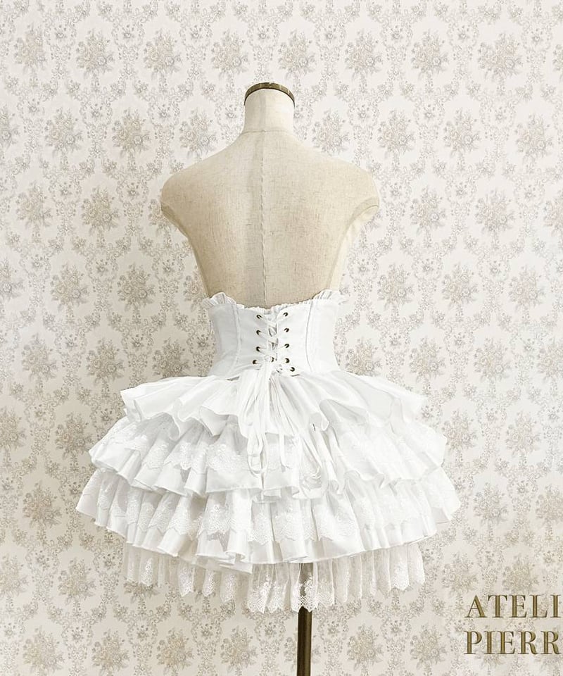 ATELIER-PIERROT／Mini Corset Skirt（ホワイト） | chou