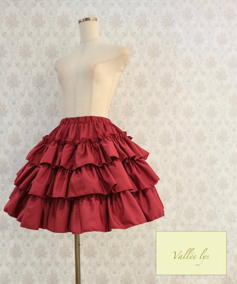 【Vallée lys】Pivoine Frill Skirt ブラック USED】【Vallée lys】Pivoine Frill Skirt | ATELIER-PIERROT