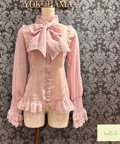 Vallée lys／Ethereal Ribbon Blouse（ピンク）