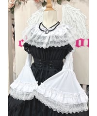 ATELIER-PIERROT／Shirring princess sleeve blouse （ホワイト）