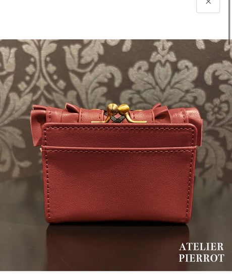 ATELIER-PIERROT／Doll’s Frill Mini Wallet（ボルドー）