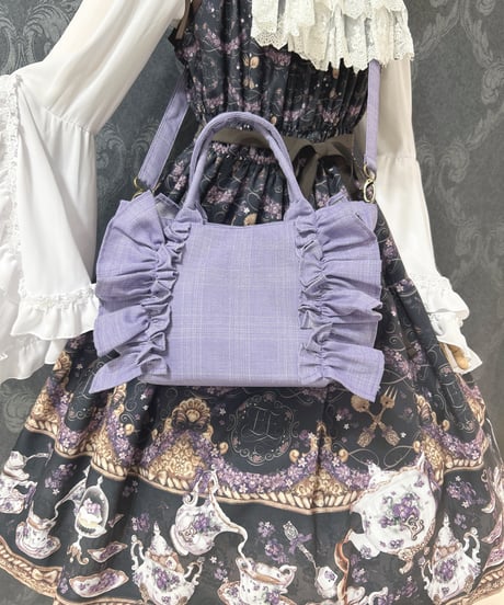 尾州ロリィタ／おリボンFRILL BAG（サマーライラック）