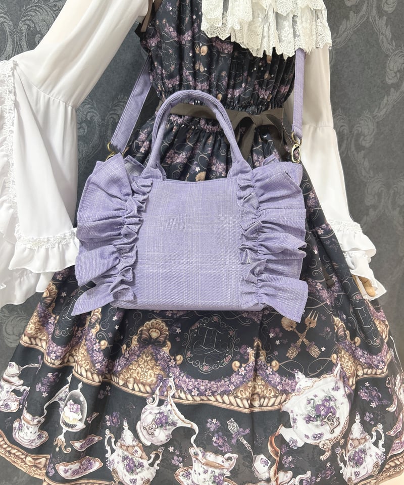 尾州ロリィタ／おリボンFRILL BAG（サマーライラック） | chou