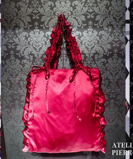ATELIER PIERROT ／Romantic Ribbon Tote Bag（ボルドー）