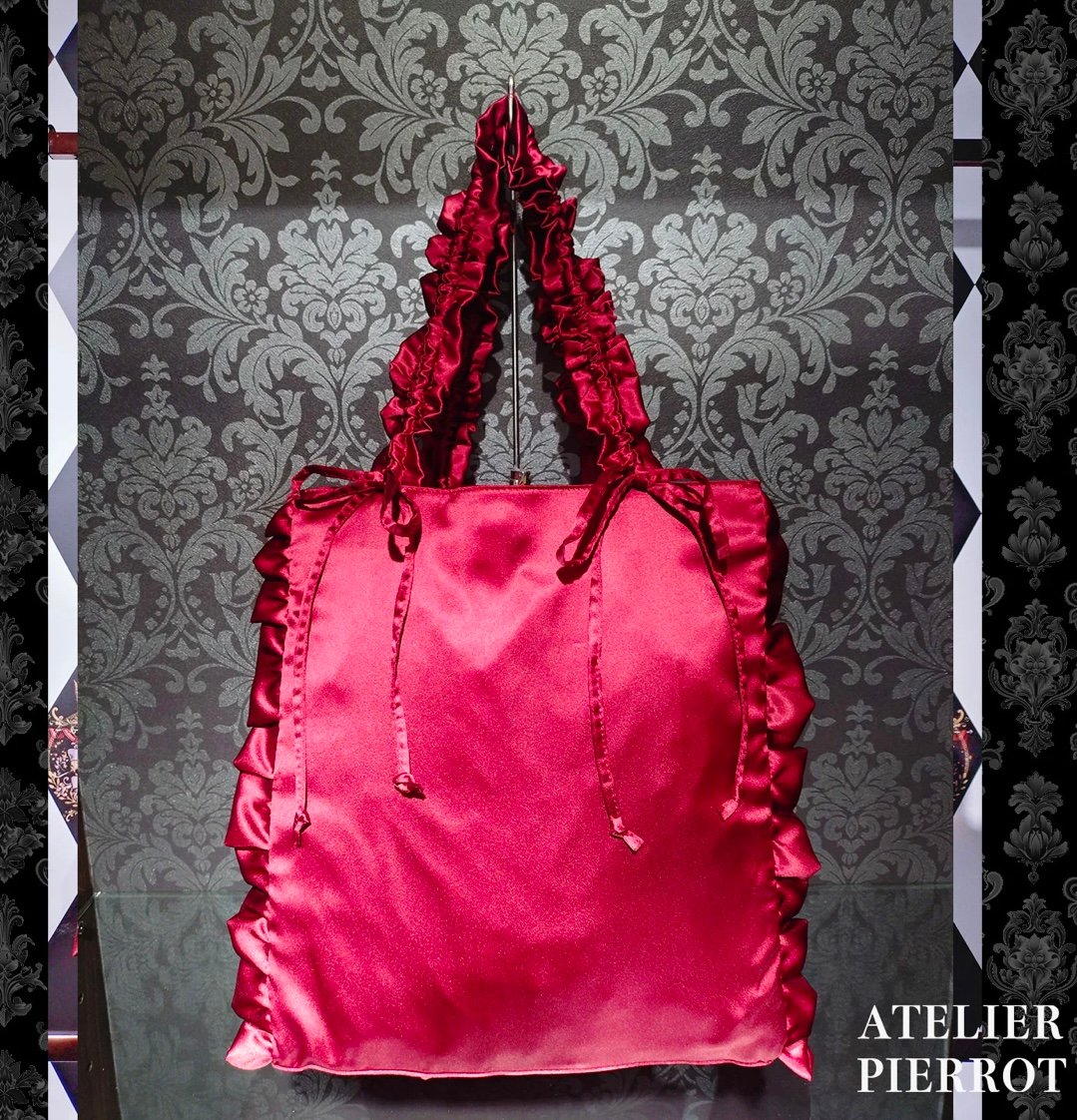 ATELIER PIERROT ／Romantic Ribbon Tote Bag（ボルドー）