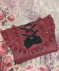 ATELIER-PIERROT／Doll’s Frill Mini Wallet（ボルドー）