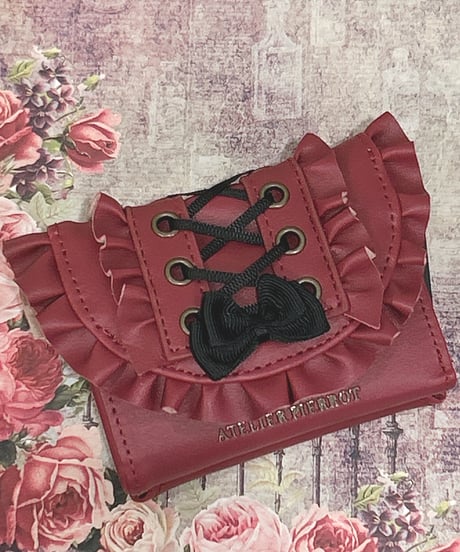 ATELIER-PIERROT／Doll’s Frill Mini Wallet（ボルドー）