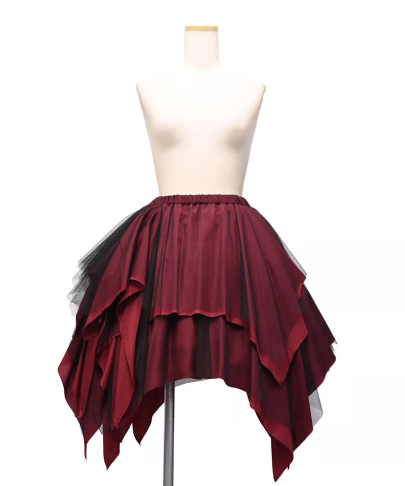 Sheglit／チュールレイヤードスカート（ボルドー） | chou chou ange on