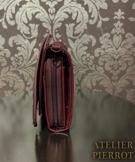 ATELIER-PIERROT／　“Nocturnal Grave” Batwing Wallet Bag（ボルドー）