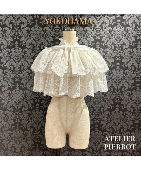 ATELIER-PIERROT／Chantilly Lace Capelet（ホワイト）