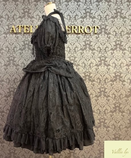 Vallée lys／Mellow Melody Dress（BLACK×BLACK）