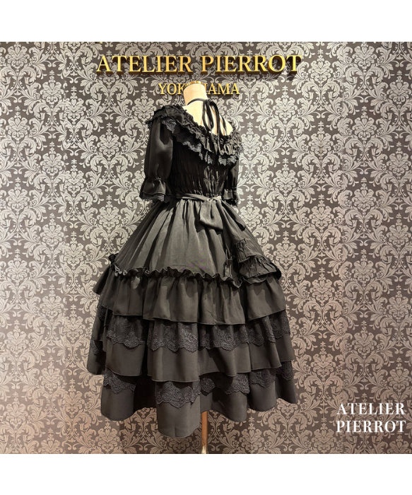ATELIER-PIERROT／Aveline Mimore Dress（ブラック） | ch