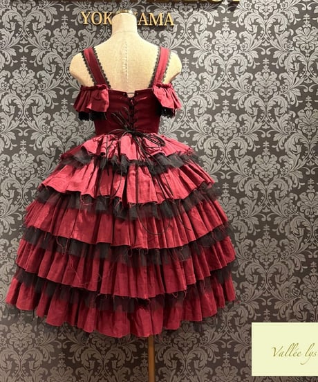 Vallée lys／Nonette Gauze Jumperskirt（ボルドー）