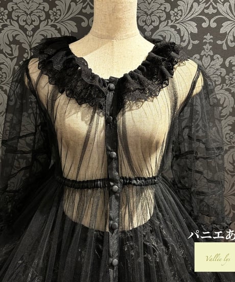 Vallée lys／Nocturne Sheer Tulle Dress（ブラック）