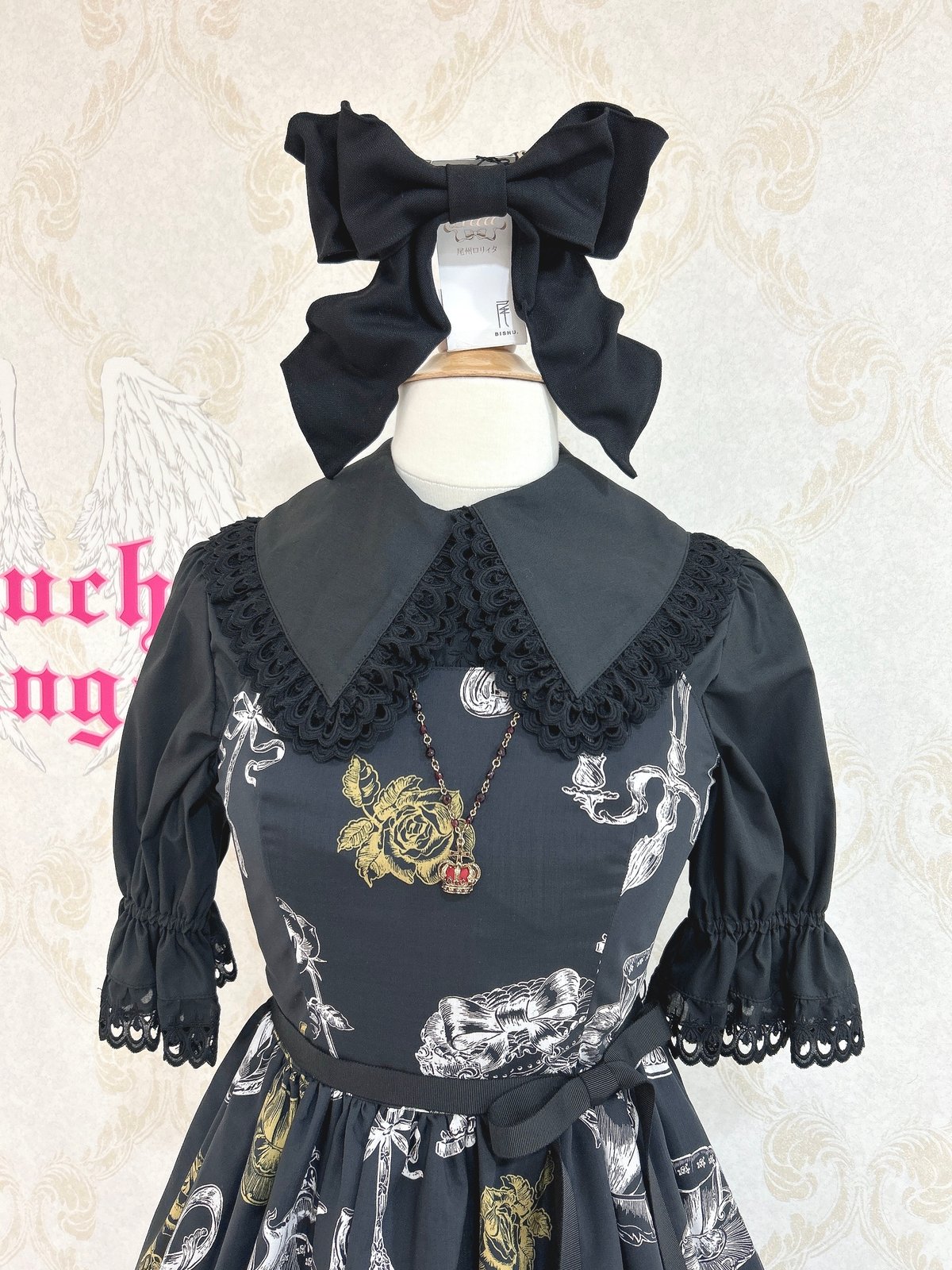 尾州ロリィタ ／立体おリボンバレッタ（黒） | chou chou ange online