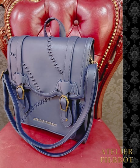 ATELIER PIERROT ／“Nocturnal Grave”Mended Satchel（ネイビー）