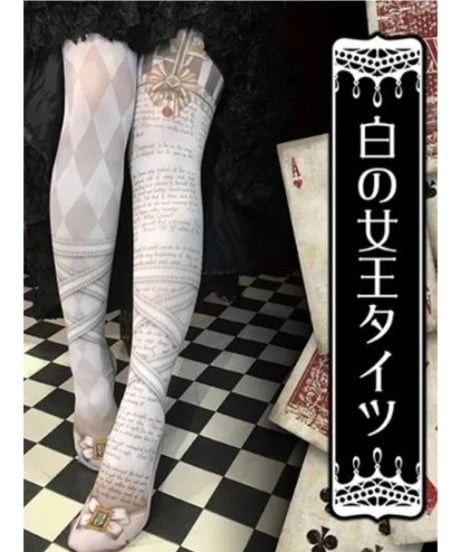 Estrellas / 白の女王のタイツ／2サイズ展開