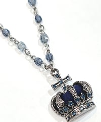 Sheglit／"Noble"クラウンネックレス（シルバー）ネイビー