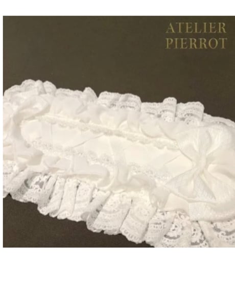 ATELIER-PIERROT／Lace-up Frill Headdress（White）