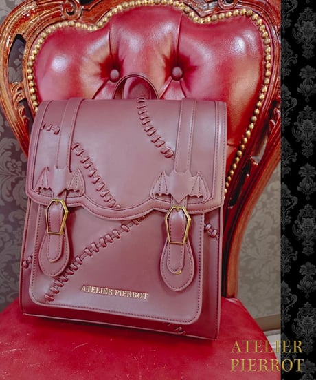 ATELIER PIERROT ／“Nocturnal Grave”Mended Satchel（ボルドー）