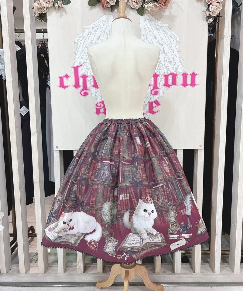 Enchantlic Enchantilly／Queen Cat〜秘密の書斎〜スカート（エンジ