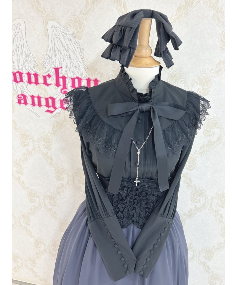 尾州ロリィタ /ヘッドドレス(リボンタイプ)ストライプグレー 尾州ロリィタ /ヘッドドレス(リボンタイプ)ストライプグレー