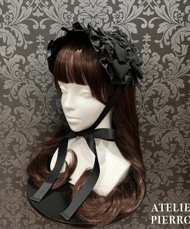 ATELIER-PIERROT／Gathered Bloom Headdress（ブラック）