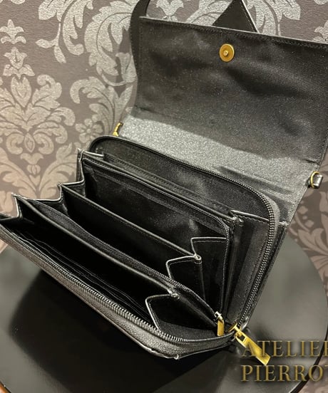 ATELIER-PIERROT／　“Nocturnal Grave” Batwing Wallet Bag（ブラック）