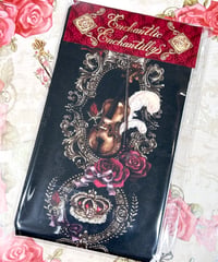 Enchantlic Enchantilly／ヴァイオリンローズオーバーニー ソックス（黒×赤薔薇）