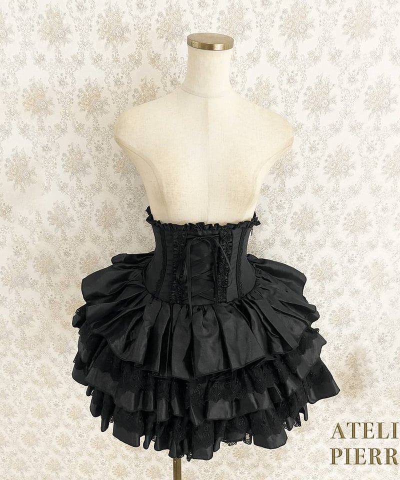 【ATELIER PIERROT】アトリエピエロ　コルセットスカート黒 ATELIER-PIERROT／Mini Corset Skirt（ブラック） | chou