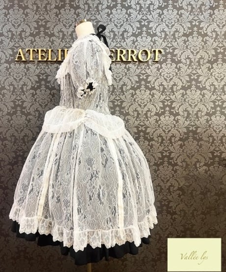 Vallée lys／Mellow Melody Dress（BLACK×WHITE）