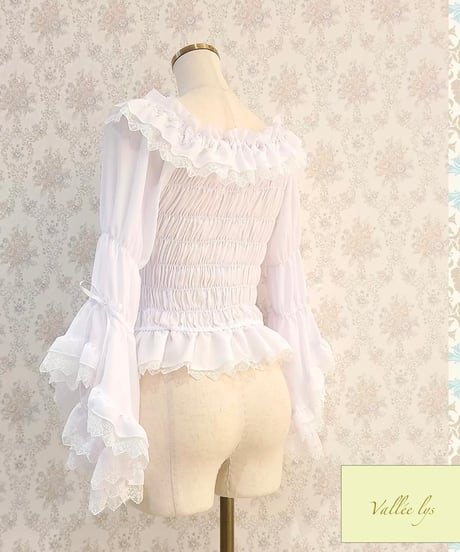 Vallée lys／Blossom Breeze Blouse （ホワイト）