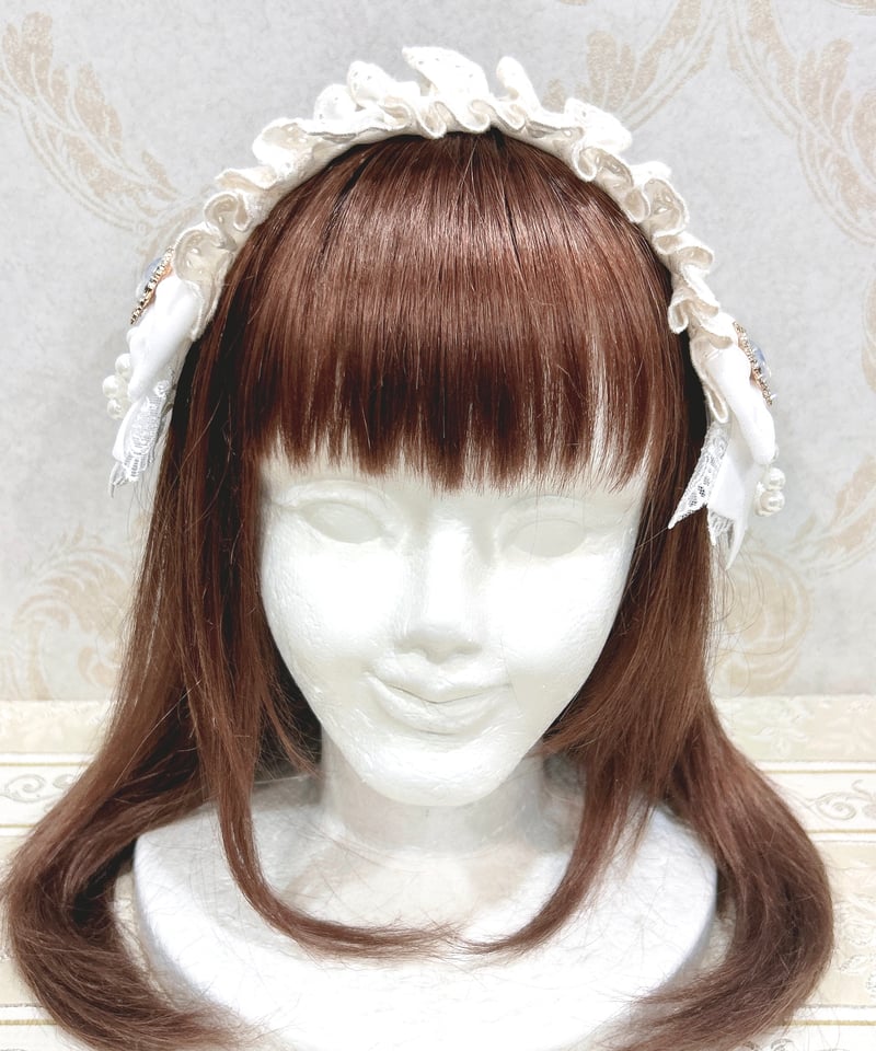 Triple* fortune ／刺繍ヘッドドレス（生成） | chou chou ange