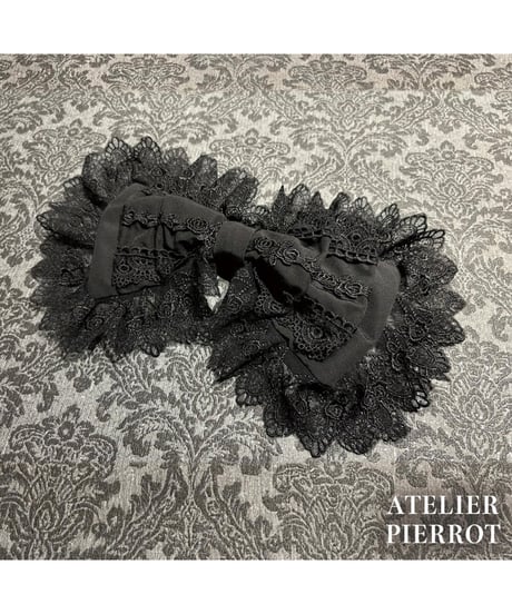 ATELIER-PIERROT／Sweet Lace Ribbon Headband （ブラック）