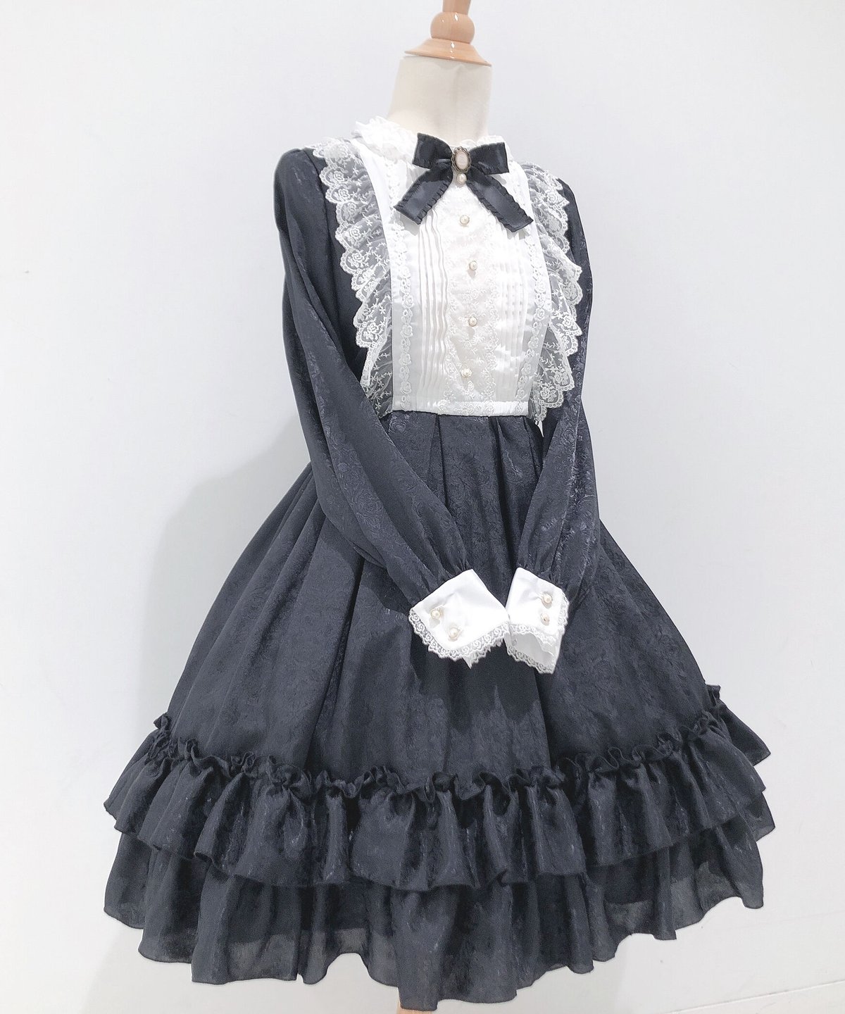 Pina sweetcollection/ローズジャガードワンピース(ブラック Pina sweetcollection/ローズジャガードワンピース(ブラック