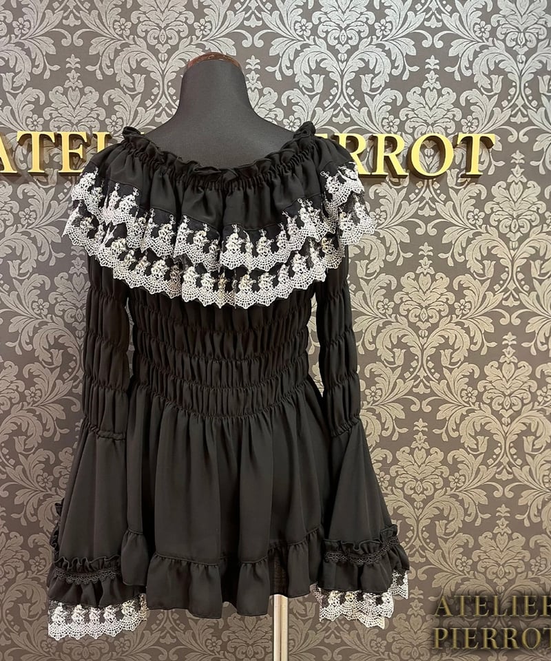 アトリエピエロ 姫袖 ブラウス ATELIER PIERROT ホワイト 楽天市場