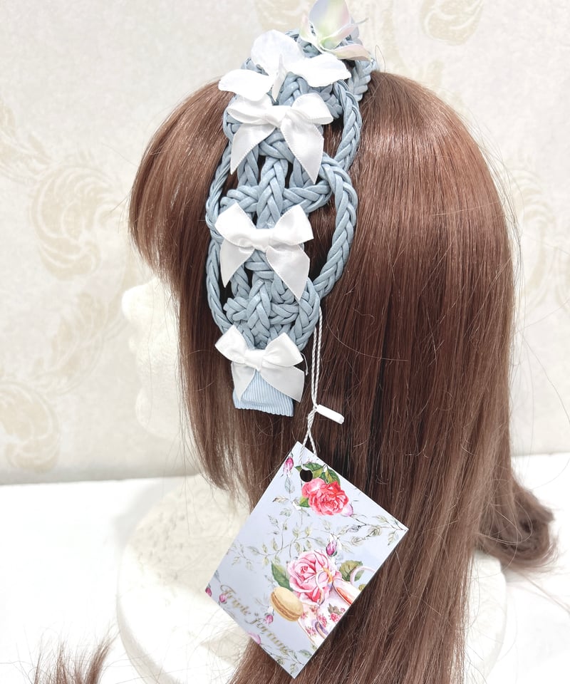 Triple* fortune ／編みカチューシャ（サックス） | chou chou