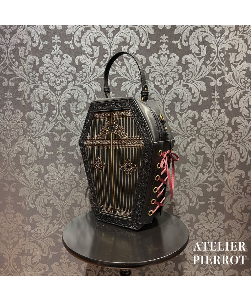ATELIER-PIERROT／ Iron Gate Coffin Bag（ボルドー×ゴールド