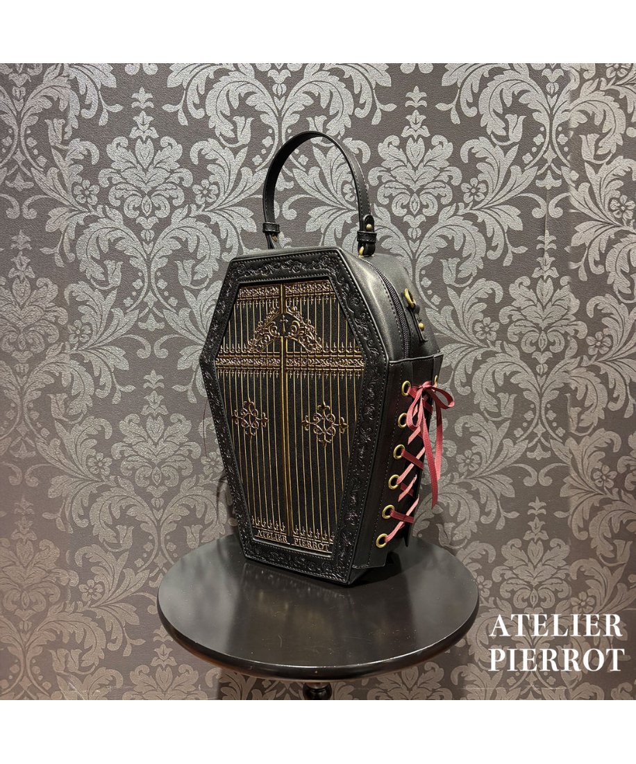 ATELIER-PIERROT／ Iron Gate Coffin Bag（ボルドー×ゴールド