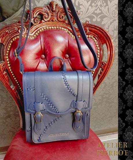 ATELIER PIERROT ／“Nocturnal Grave”Mended Satchel（ネイビー）