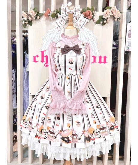 funnyfairy／【あにゃ。さんコラボ】メルティスイーツドール　ジャンパースカート（ストロベリーピンク）