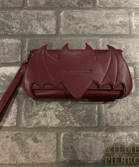 ATELIER-PIERROT／　“Nocturnal Grave” Batwing Wallet Bag（ボルドー）