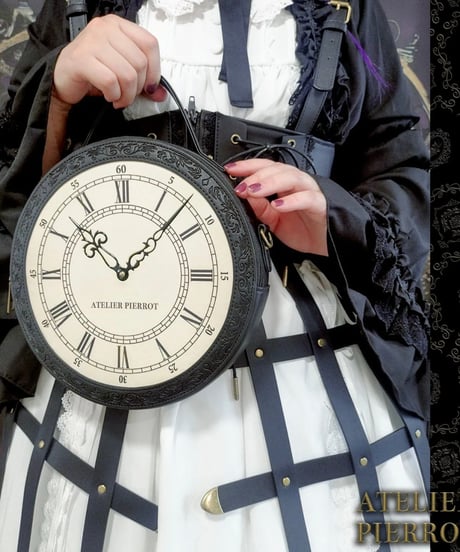 ATELIER-PIERROT／“Aeon” Clock Shoulder Bag（ブラック）