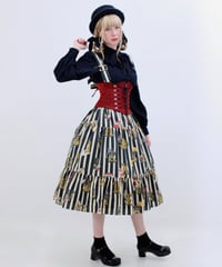 Perla nell' ostrica／Alice in Wonder Glyph Skirt（Black）