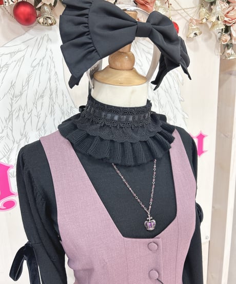 Sheglit／"Noble"クラウンネックレス（シルバー）パープル