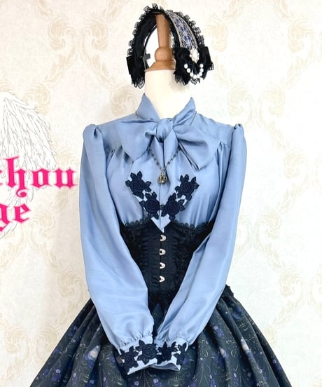 アンシャンテリックアンシャンテリー　ノーブルリボンタイブラウス　ネプチューン ノーブルリボンタイブラウス（エンジ） | Enchantlic